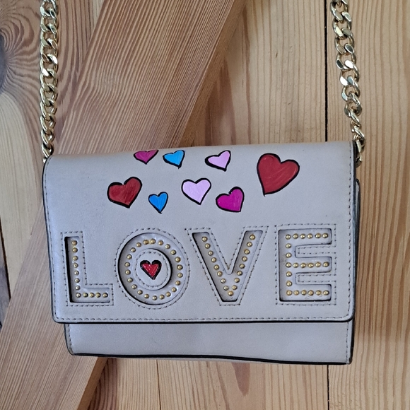 Artisan Handbags - Hand Painted Light Pink Love Bag Crossbody